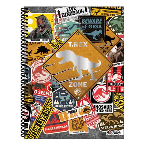 Cuaderno Universitario Mooving Rayado Jurassic World Trex Zone