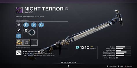 Destiny 2: How to Unlock The Night Terror Sword