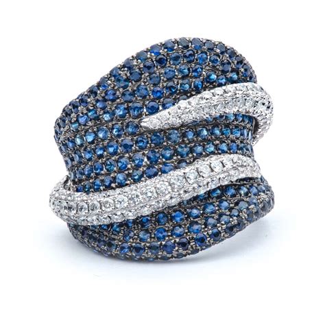 Sapphire and Diamond Pavé Ring | JM Edwards Jewelry