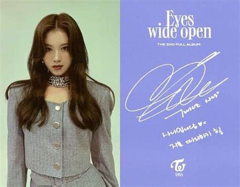 駿河屋 Twiceサナ上半身・裏面印刷サイン入りcd「eyes Wide Open」付属フォトカード（女性コレクションカード）