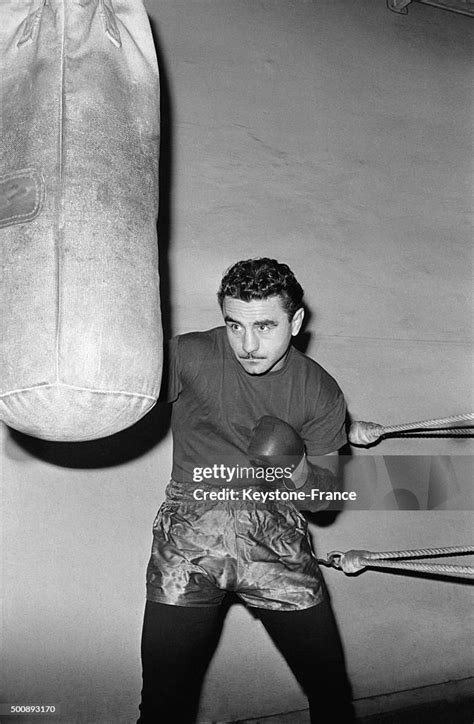 Young Hungarian Boxer Laszlo Papp Training At The Salle Bretonnel