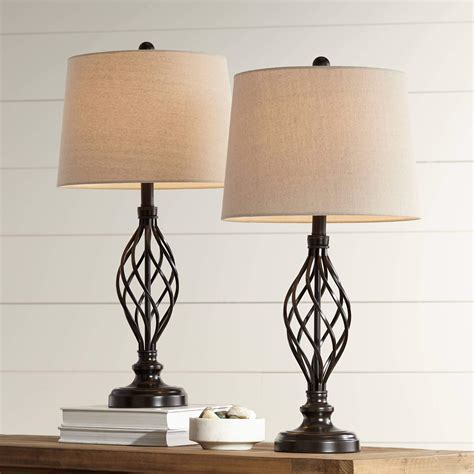 Buy Franklin Iron Works Annie Traditional Rustic Farmhouse Table Lamps