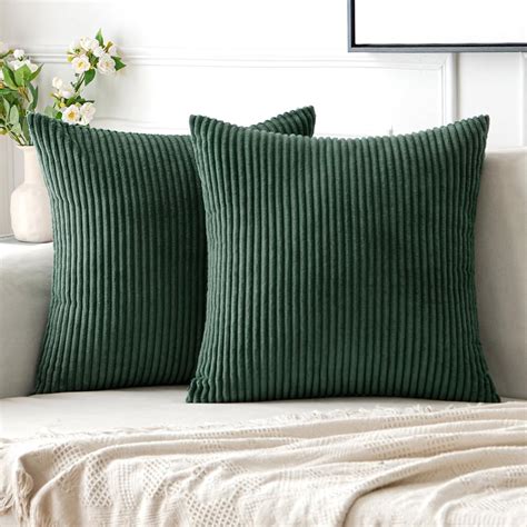 Amazon Woaboy Pack Of Corduroy Pillow Covers X Super Soft