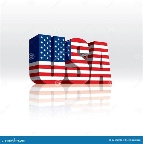 3d Usa American Vector Word Text Flag Stock Photos Image 27472893