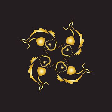 Template For Vector Icon Design Featuring A Yin Yang Logo And A Gold