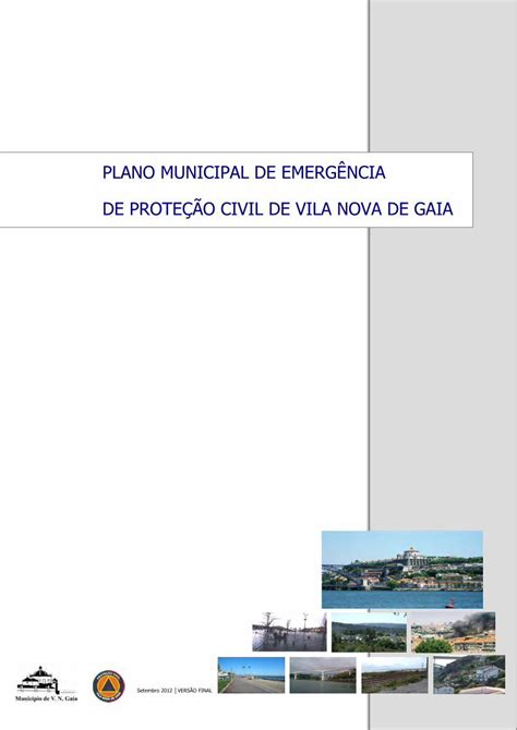 Pdf Plano Municipal De EmergÊncia De ProteÇÃo Civil De  · Quadro 15 Principais Elementos