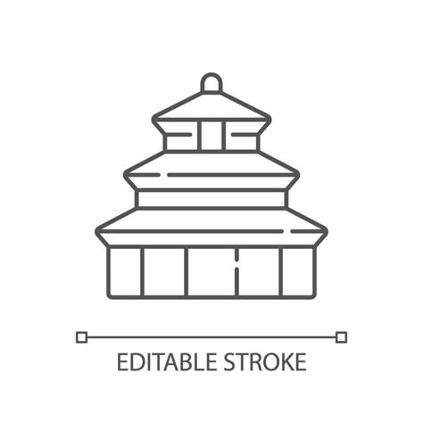 Temple Of Heaven Linear Icon 2310364 Vector Art At Vecteezy