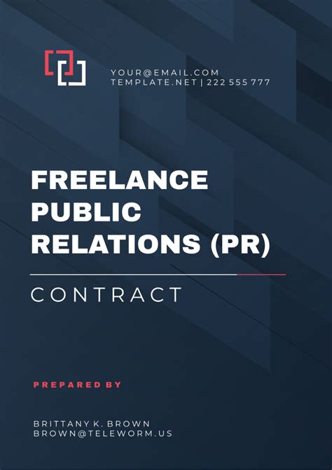 Freelance Public Relations Pr Contract Template Edit Online