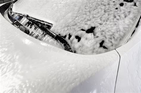 Car Wash. Cleaning Car with Foam Stock Photo - Image of spray, transport: 293272660