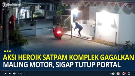 Viral Aksi Heroik Satpam Komplek Gagalkan Maling Motor Di Sidoarjo