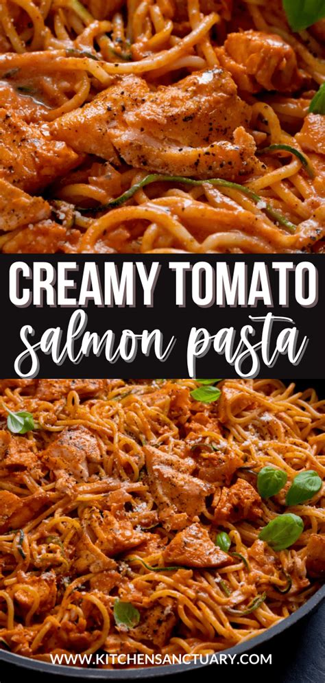 Creamy Tomato Salmon Pasta Nicky S Kitchen Sanctuary