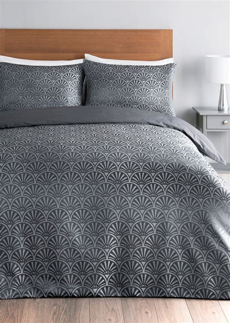 Miami Jacquard Duvet Cover – Grey | Gray duvet cover, Bedroom bedding ...