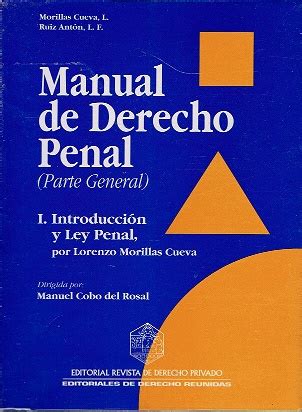 Manual De Derecho Penal Parte General I Introducci N Y Ley Penal By