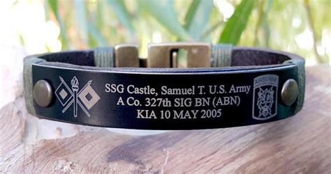 Custom Military Memorial Bracelet • Kia Bracelet • In Loving Memory