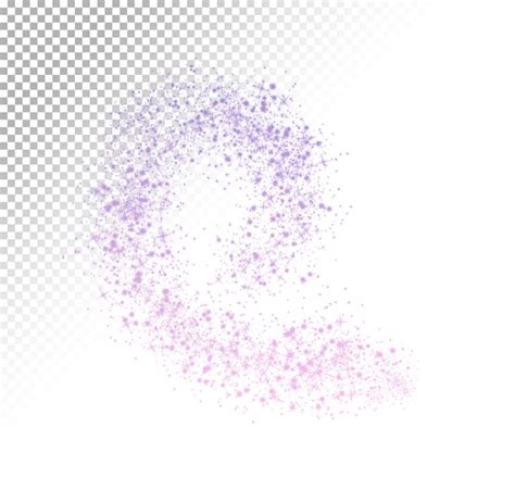 Premium Psd A Set Of Purple Glitter Dust On A Transparent Background