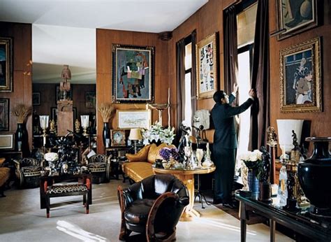 Famous Folk At Home Yves Saint Laurent And Pierre Berge