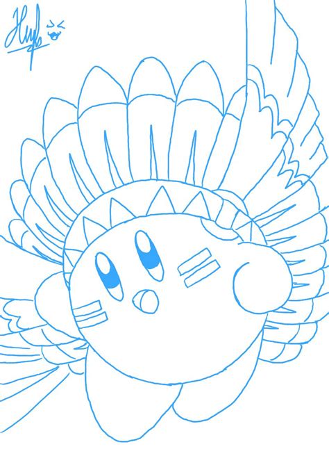 Wing Kirby - Blue Outline by MusicallyMeowstic on DeviantArt