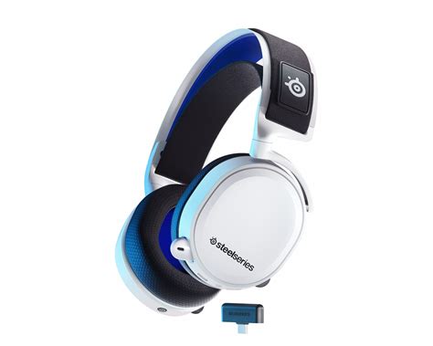 SteelSeries Arctis 7P+ Wireless Gaming Headset - White/Blue - MaxGaming.com