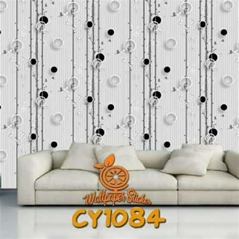 Jual Grosir Murah Wallpaper Sticker Dinding Polkadot Hitam Putih GW