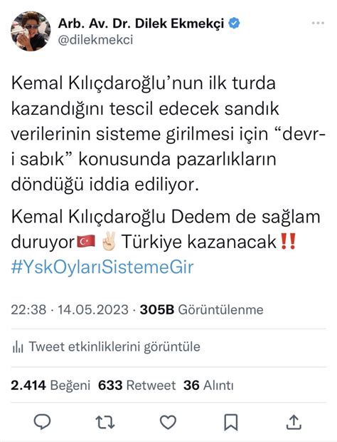 Arb Av Dr Dilek Ekmek I On Twitter Se Imi Ilk Turda Muhalefet