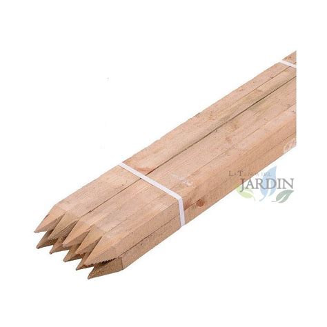 Poste tutor de madera para árboles 180 cm diametro 3 cm Pack 10