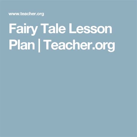 Fairy Tale Lesson Plan Fairy Tales Lesson Plans Main Idea Lessons Fairytale