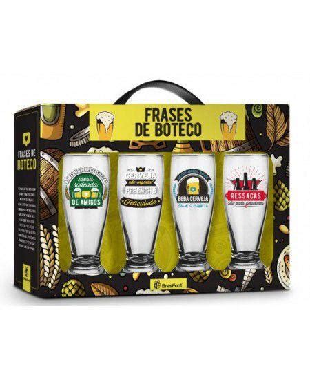 Conjunto 4 Copos Em Vidro Munich Para Cerveja 200ml BrasFoot