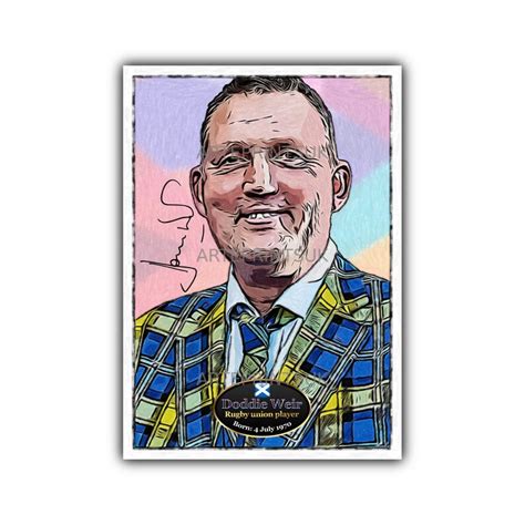 Doddie Weir Signed Celebrity Art Portrait, Print, Poster - Etsy