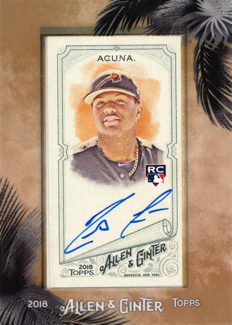 Topps Allen And Ginter Baseball Cards Checklist