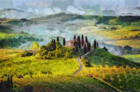 Val d'Orcia (Tuscany) - Vijay Simhadri Art - Continued.