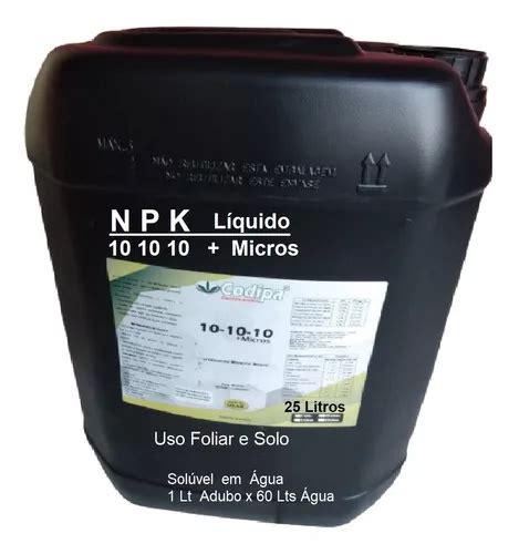 Fertilizante L Quido Completo Npk Micros Lts Fertilizante