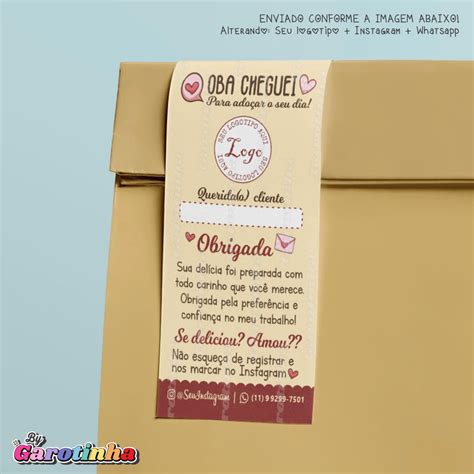 50 Adesivos Lacre Fecha Sacola Delivery Personalizado Doces No Elo7 Garotinha 179d098