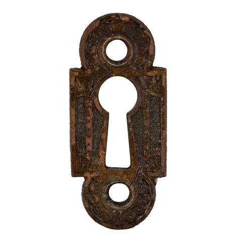 Antique Brass Keyhole Escutcheon