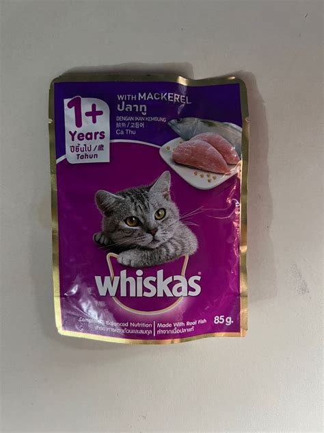 Whiskas Cat Food Mackerel Flavour Pet Supplies Pet Food On Carousell