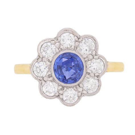 Vintage Flower Diamond Cluster Ring Circa S For Sale At Stdibs