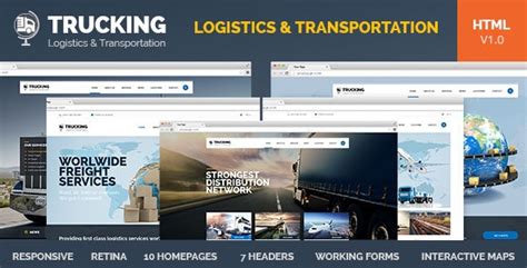 Customize Trucking Transportation Logistics Html Template