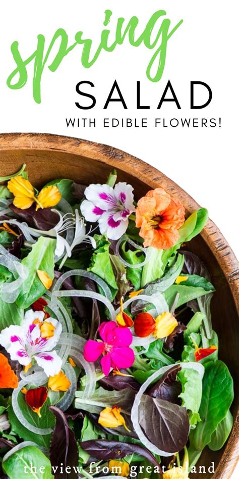 Spring Salad With Edible Flowers Recipe Spring Salad Recipes Edible Flowers Recipes Spring