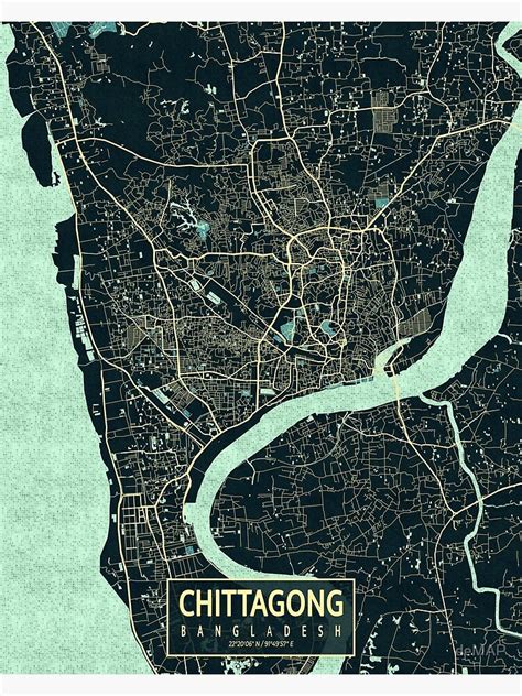 Dhaka City Map Of Bangladesh Full Moon Poster For Sale By Demap Artofit