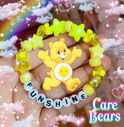 Care Bear Kandi Bracelets Kandi Beaded Bracelets Kawaii Etsy