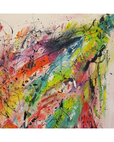 Grand Tableau Abstrait Contemporain Multicolore Et Moderne