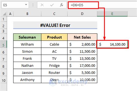 Errors In Excel And Their Meaning 15 Different Errors ExcelDemy