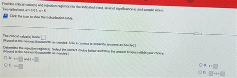 Solved Find The Critical Value S And Rejection Region
