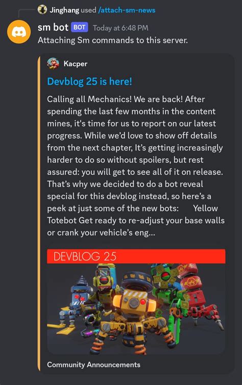 I Made A Scrap Mechanic News Bot Rscrapmechanic