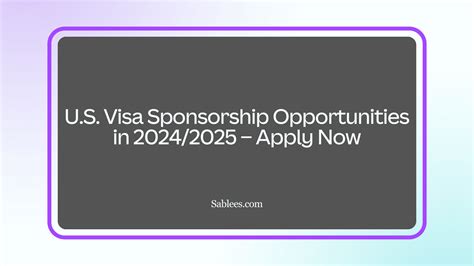 K U S Visa Sponsorship Opportunities In Apply Now