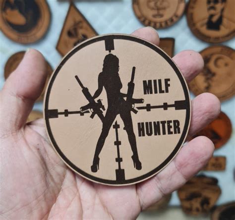 MILF HUNTER 2 Deri PEÇ Arma Leather Patch Seyhan Askeri Malzeme