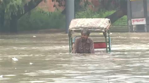 Delhi Low Lying Area Of Chandgi Ram Akhada Flooded After Water Level