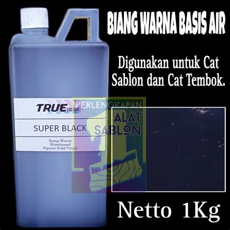 Jual Biang Warna Sablon Hitam Super Black Cat Tembok Basis Air True