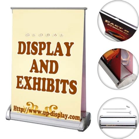 A A Double Sided Desktop Retractable Banner Stand Suzhou Hongcai