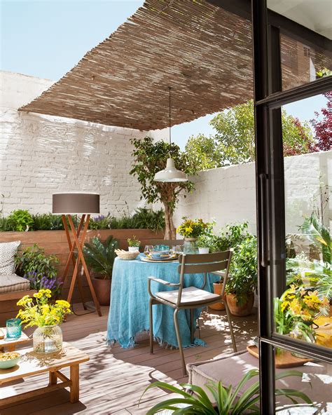 Personaliza la terraza con muebles DIY Decoración de patio exterior