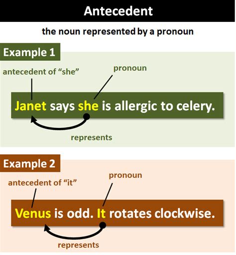 Pronoun And Antecedent Examples